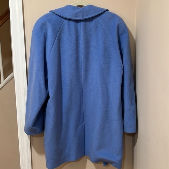 Escada Margaretha Ley Periwinkle/Sky Blue Wool silk lined coat size 40 - Picture 3 of 9